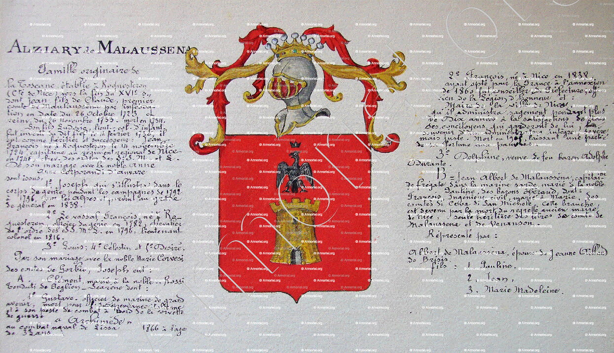 ALZIARY de MALAUSSENA_Armorial Nice. (J. Casal, 1902) (Bibl. mun. de Nice)_France (i)
