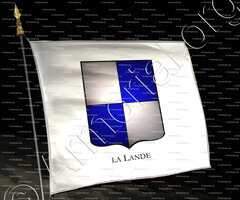 drapeau-LA LANDE_Armorial Philippe de Fleury. Paris._France