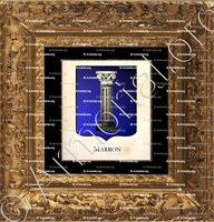 cadre-ancien-or-MARRON_Armorial Philippe de Fleury. Paris._France