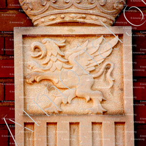 ALFAJARIN_Edificio Ben Alfaje, escudo de la villa de Alfajarin, Zaragoza, Aragón_España