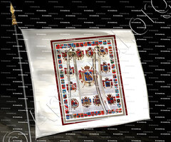 drapeau-ARMES & BLASONS_Fond de tableau à la demande pour présentation d'armes_Création Lionel Sandoz Armorial.org