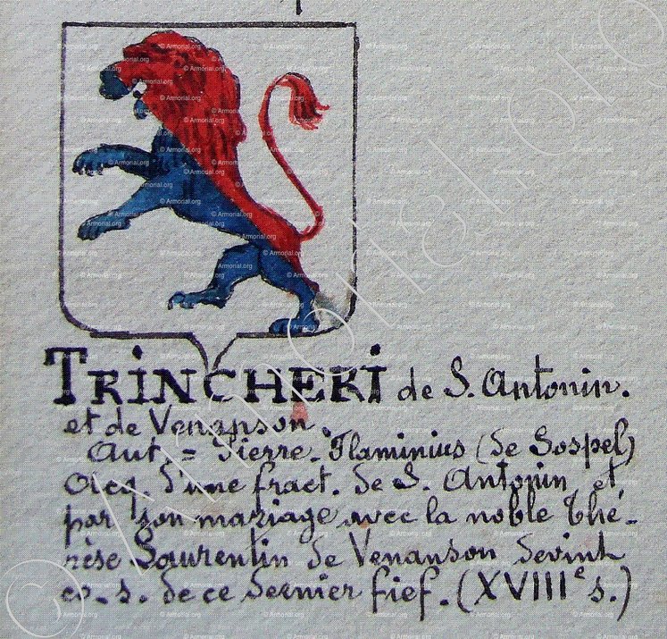 TRINCHERI de SAINT ANTONIN_Armorial Nice. (J. Casal, 1903) (Bibl. mun. de Nice)._France (i)