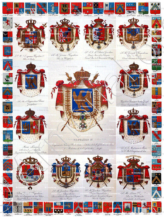ARMES & BLASONS_ Tableau 120cm x 120 cm_Empire Français