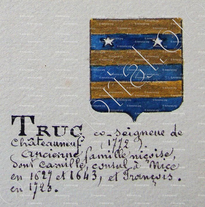 TRUC_Armorial Nice. (J. Casal, 1903) (Bibl. mun. de Nice)._France (i)