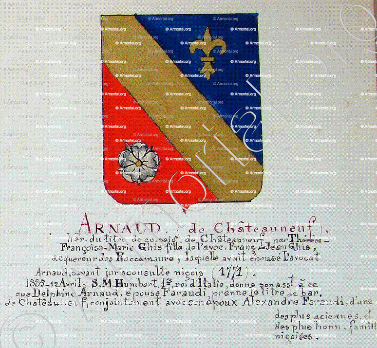 ARNAUD GHIS_Armorial Nice. (J. Casal, 1903) (Bibl. mun. de Nice)_France (Arnaud de Châteauneuf) (1)