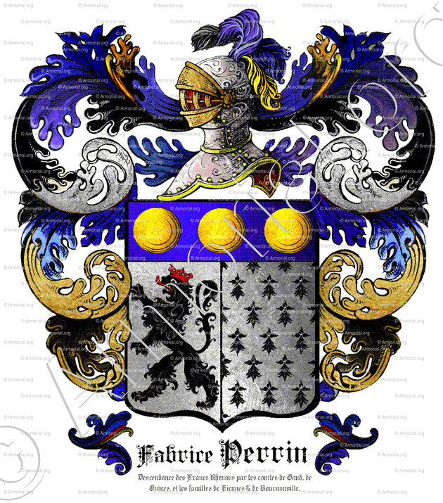 Fabrice PERRIN_Descendance des Francs Rhénans par les comtes de Gand, de Guînes, et les familles de Fiennes & de Bournonville._France..