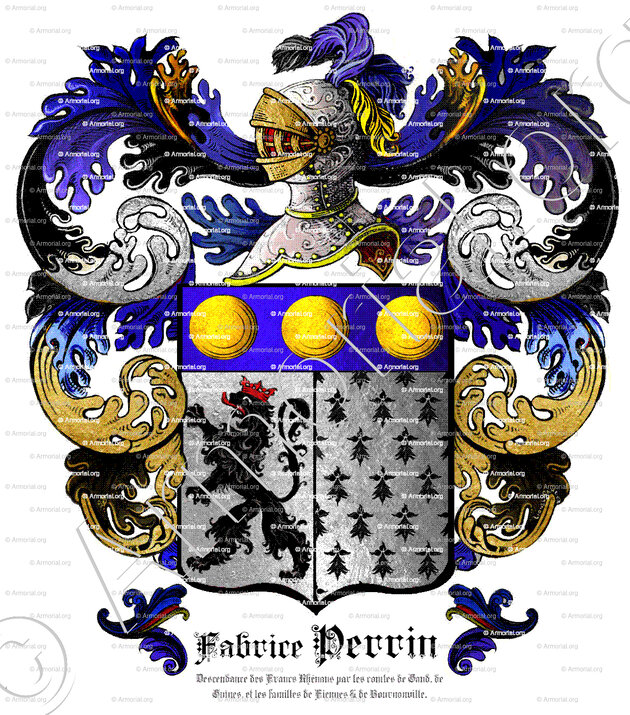 Fabrice PERRIN_Descendance des Francs Rhénans par les comtes de Gand, de Guînes, et les familles de Fiennes & de Bournonville._France..