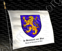 drapeau-de BEAUMONT-SUR-OISE_Comte de B. Normandie._France
