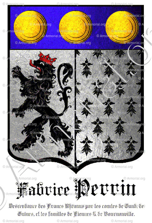 Fabrice PERRIN_Descendance des Francs Rhénans par les comtes de Gand, de Guînes, et les familles de Fiennes & de Bournonville._France