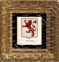 cadre-ancien-or-REGNIER_Armorial Philippe de Fleury. Paris._France