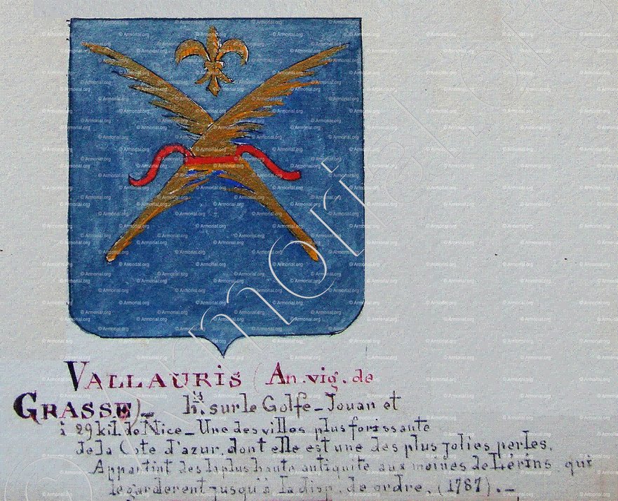 VALLAURIS_Armorial Nice. (J. Casal, 1903) (Bibl. mun. de Nice)_France