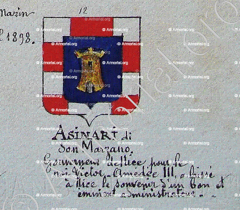 ASINARI di San Marzano_Armorial Nice. (J. Casal, 1902) (Bibl. mun. de Nice)_France (i)