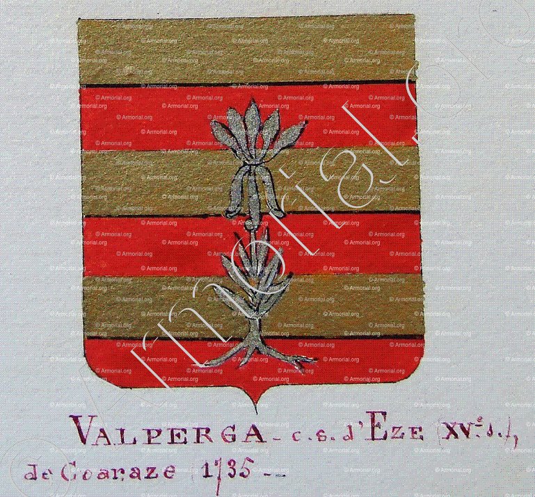 VALPERGA_Armorial Nice. (J. Casal, 1903) (Bibl. mun. de Nice)_France ()