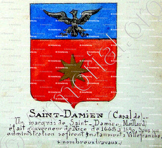 CASAL de SAINT DAMIEN et Marquis de SAINT DAMIEN MAILLARD