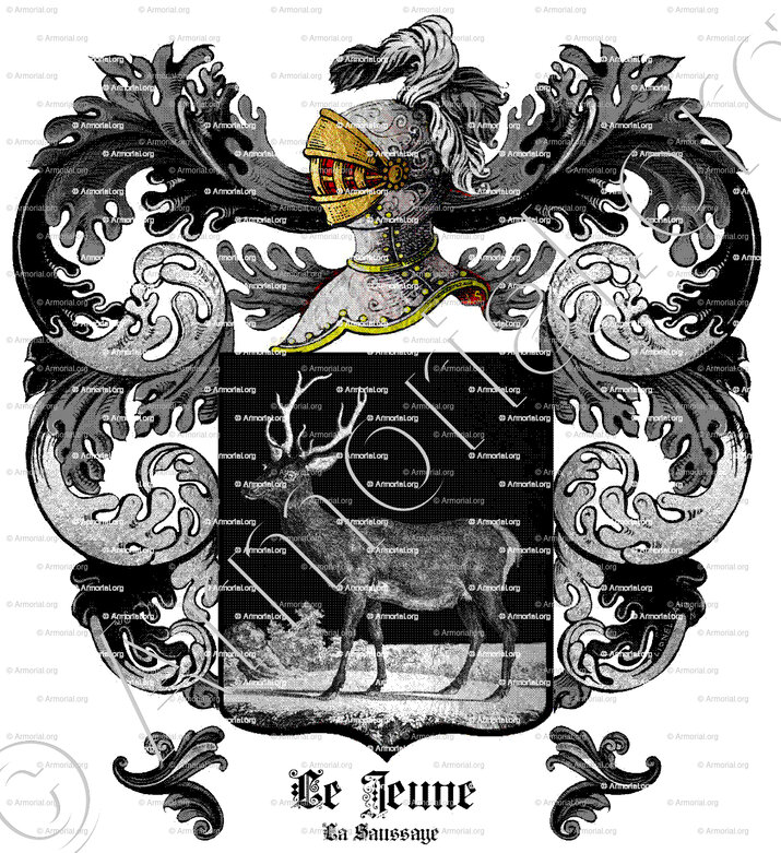 LE JEUNE_Normandie. La Saussaye. (Armorial de France, d'Hozier (1696-1710)._France (ii)