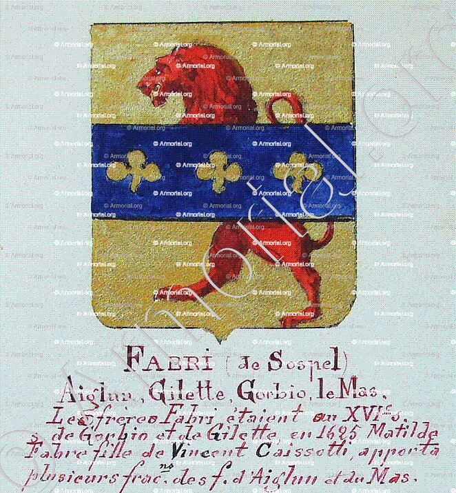 FABRI (de Sospel)_Armorial Nice. (J. Casal, 1903) (Bibl. mun. de Nice)_France (1)