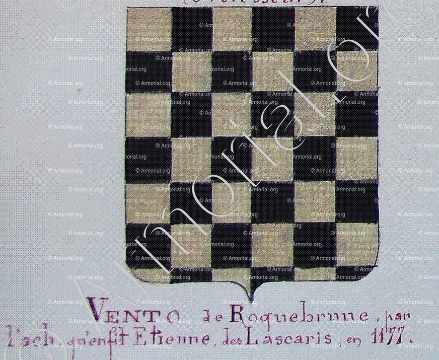 VENTO de ROQUEBRUNE_Armorial Nice. (J. Casal, 1903) (Bibl. mun. de Nice)._France