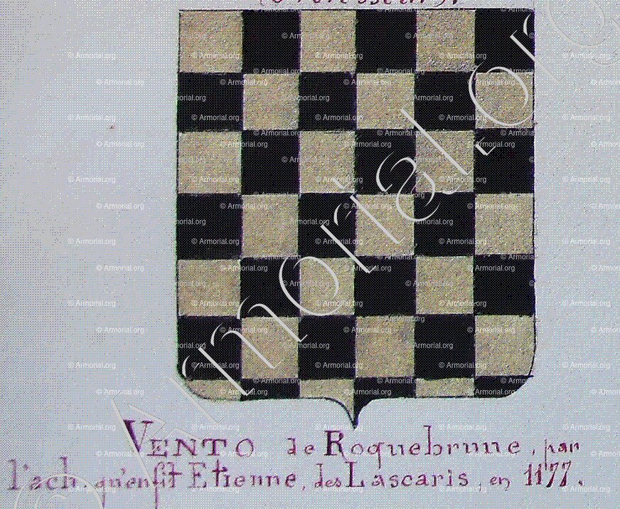 VENTO de ROQUEBRUNE_Armorial Nice. (J. Casal, 1903) (Bibl. mun. de Nice)._France