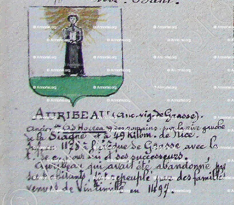 AURIBEAU_Armorial Nice. (J. Casal, 1902) (Bibl. mun. de Nice)_France (i)