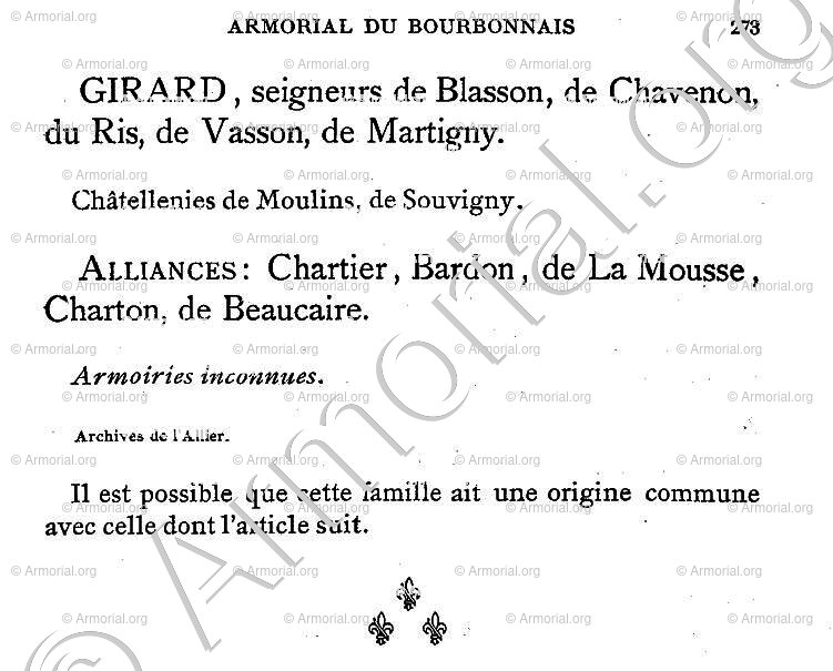 GIRARD (de Saint-Gérand)