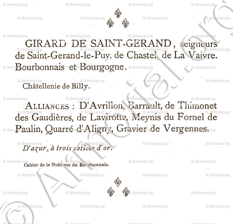 GIRARD (de Saint-Gérand)