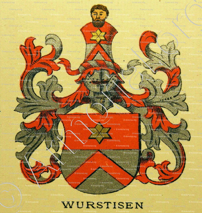 WURSTISEN_Wappenbuch der Stadt Basel . B.Meyer Knaus 1880_Schweiz 