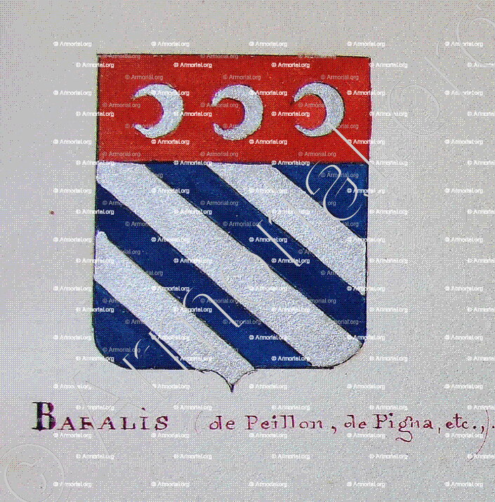 BARALIS de Peillon, de Pigna_Armorial Nice. (J. Casal, 1902) (Bibl. mun. de Nice)_France (i)
