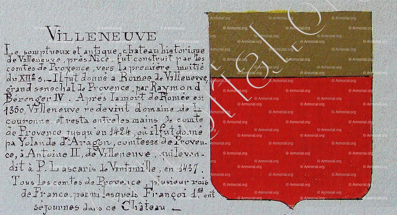VILLENEUVE_Armorial Nice. (J. Casal, 1903) (Bibl. mun. de Nice)_France (ii)