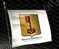 drapeau-SIMON de THUILLIÈRES_Seigneur de Montreux sur Saône. Lorraine._France