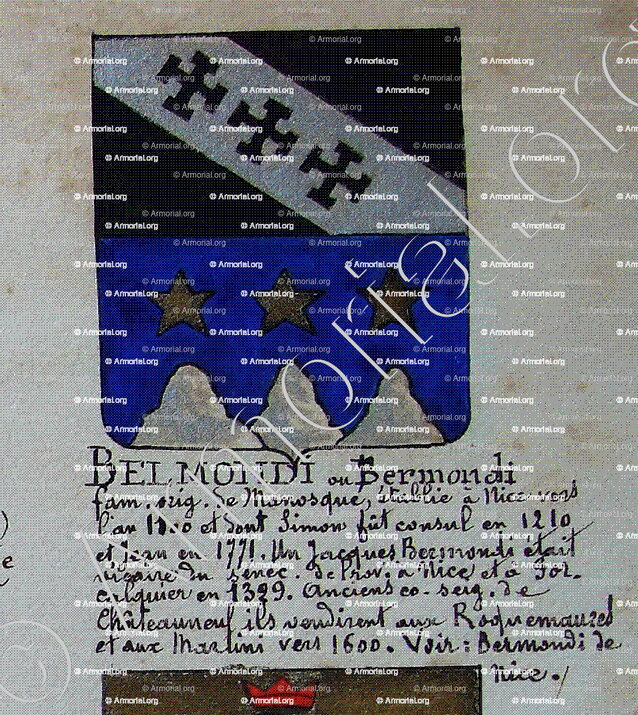 BELMONDI ou BERMONDI_Armorial Nice. (J. Casal, 1902) (Bibl. mun. de Nice)_France (i)