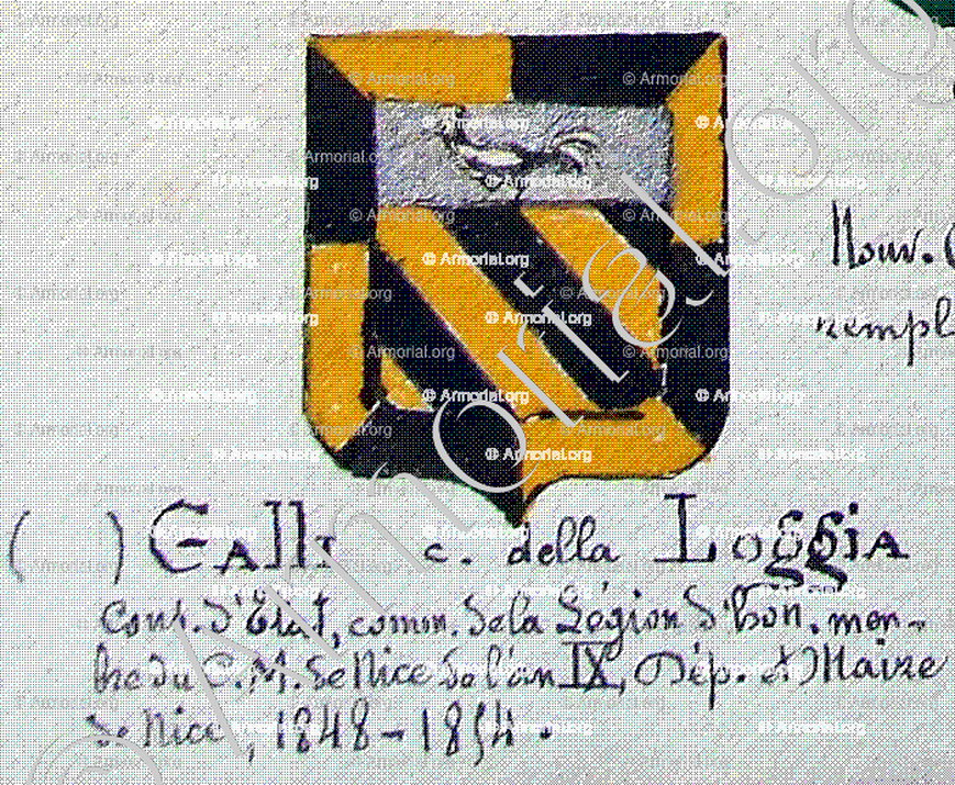 GALLI (della Loggia)_Armorial Nice. (J. Casal, 1903) (Bibl. mun. de Nice)_France (1)