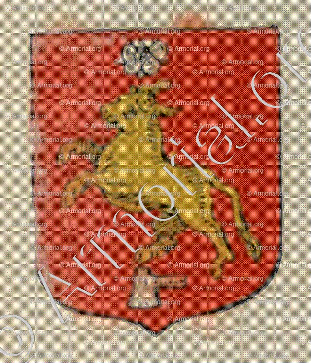 La Communauté des Bouchers de la ville d'Haguenau en Alsace (Alsace)_Blason enregistré sous le règne de Louis XIV_France 