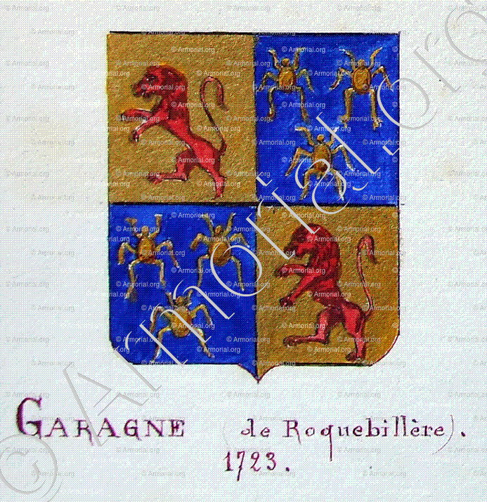 GARAGNE (de Roquebillière)_Armorial Nice. (J. Casal, 1903) (Bibl. mun. de Nice)_France (1)