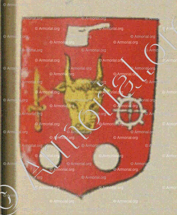 La Communauté des Bouchers, Boulangers et Muniers de la Ville et Bailliage de Lauterbourg (Alsace)_Blason enregistré sous le règne de Louis XIV_France 