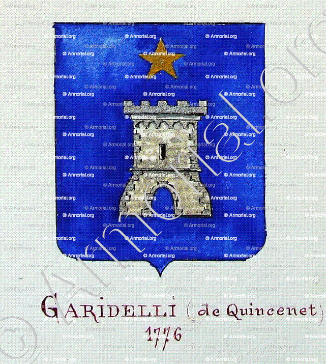 GARIDELLI (de Quincenet)_Armorial Nice. (J. Casal, 1903) (Bibl. mun. de Nice)_France (1)