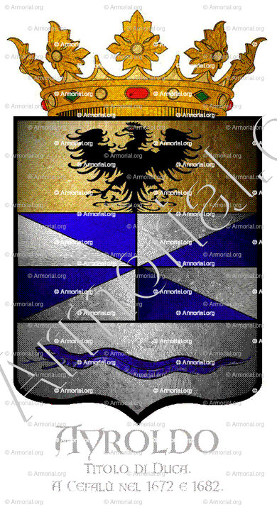 AYROLDO_Sicilia. Cefalù nel 1672 e 1682. Titolo di Duca._Italia