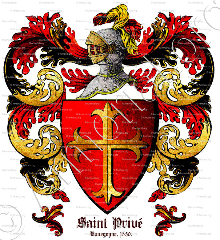SAINT-PRIVE_Bourgogogne, sceau 1350._France (ii)
