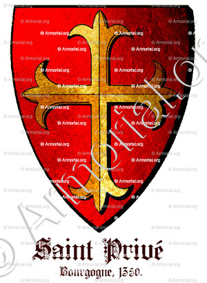 SAINT-PRIVE_Bourgogogne, sceau 1350._France (i)