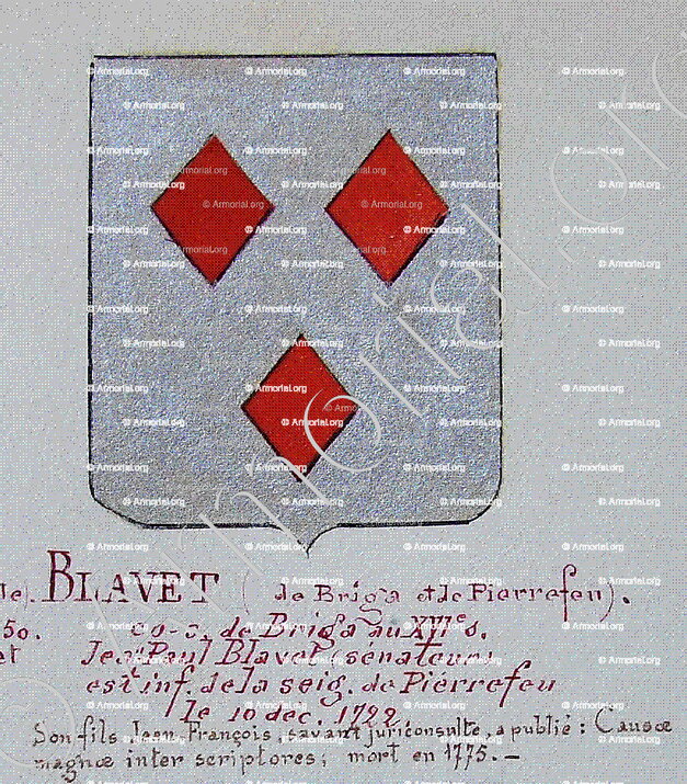 BLAVET de Briga et Pierrefeu_Armorial Nice. (J. Casal, 1902) (Bibl. mun. de Nice)_France (i)