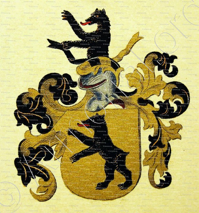 BÄR (BAER)_Argovie (Aargau). Armorial de la ville de Bâle. B.Meyer Knaus 1880_Schweiz. Suisse. Svizzera.
