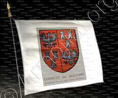 drapeau-LOURDIN de SALIGNY_Seigneurs de Saligny, dits Lourdin. Bourbonnais._France