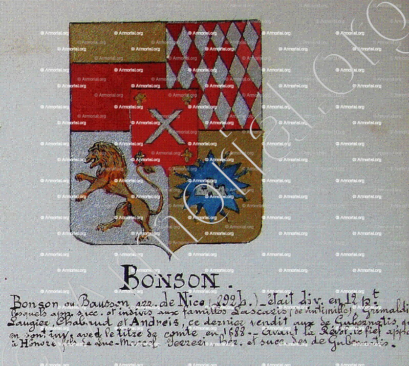 BONSON_Armorial Nice. (J. Casal, 1902) (Bibl. mun. de Nice)_France (i)