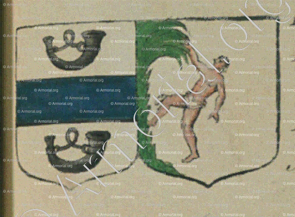 DISCHINGER et de LOHN sa femme (Alsace)_Blason enregistré sous le règne de Louis XIV_France