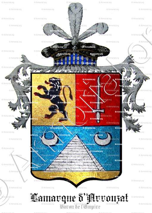 LAMARQUE d'ARROUZAT_Baron d'Empire_France..