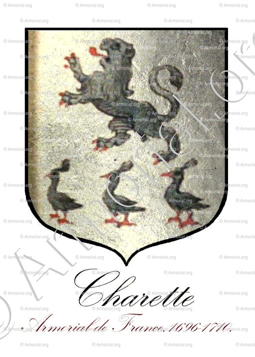 CHARETTE_Armorial de France  d'Hozier, Bretagne, 1696-1710._France
