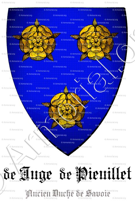 DE JUGE DE PIEUILLET_Haute-Savoie, Savoie. Ancien Duché de Savoie._États de la maison de Savoie