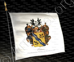 drapeau-SALMON_Bruxelles. Anoblissement par CharlesVI d'Autriche en 1739._Belgique