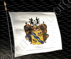 drapeau-SALMON_Bruxelles. Anoblissement par CharlesVI d'Autriche en 1739._Belgique