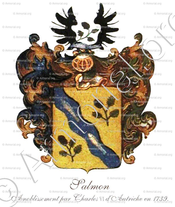 SALMON_Bruxelles. Anoblissement par CharlesVI d'Autriche en 1739._Belgique