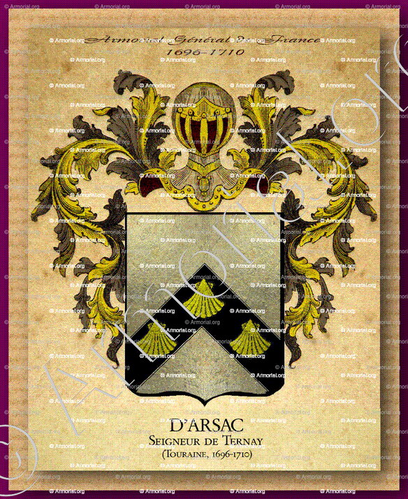 D'ARSAC de TERNAY_Touraine 1696_1710